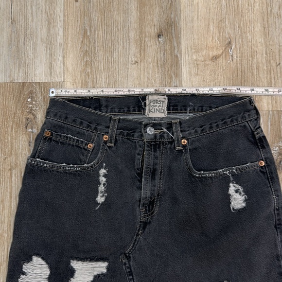 Furst of a Kind x Levi’s Re-purposed Denim Mini Skirt Distressed Grunge medium - Picture 4 of 4